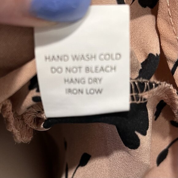 Smocked Women's Peplum Floral Bouse S - Picture 4 of 8